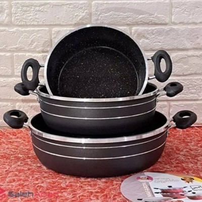 تابه دو دسته تفلون گرانیت زنبوری سه عددی